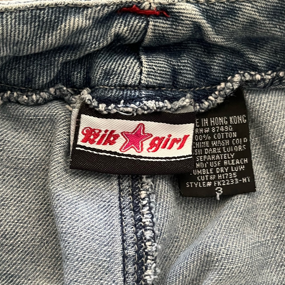 RARE Y2K Kik Girl Super Wide Cargo Jeans Size 3 - Picture 2 of 7